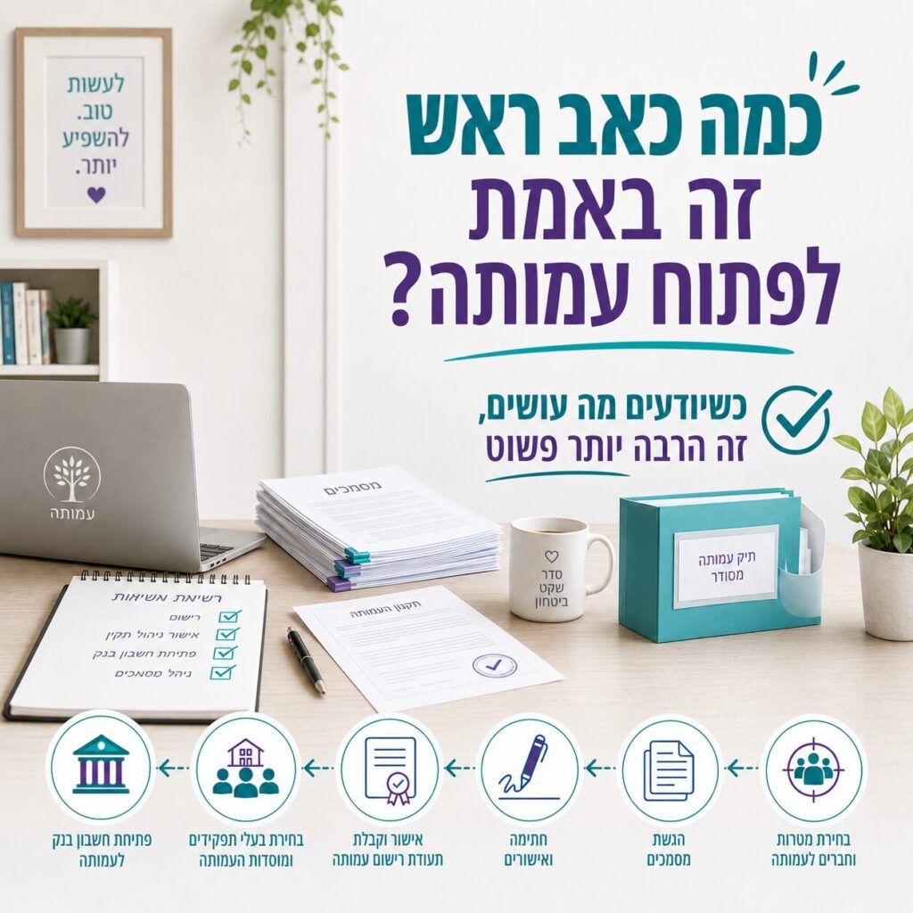 כמה כאב ראש זה באמת לפתוח עמותה?
